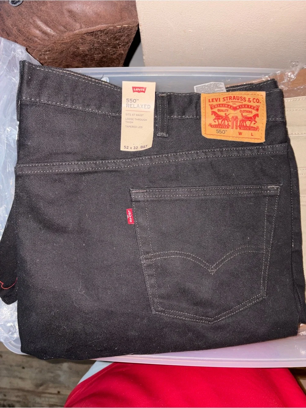 Levi's Men's Relaxed Jeans in Black